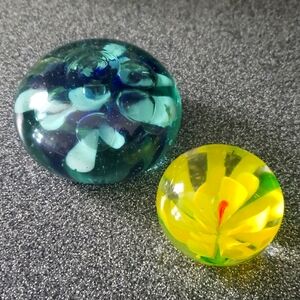 2 Vintage Art Paperweights